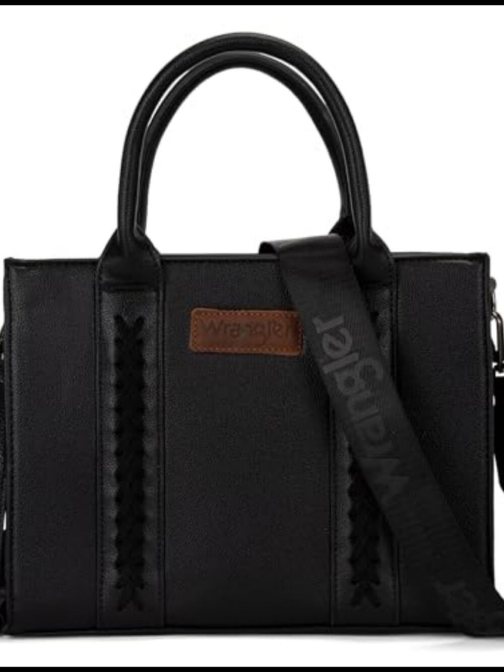 Wrangler Tote Bag Satchel Top-handle Purse with Strap Whipstitch